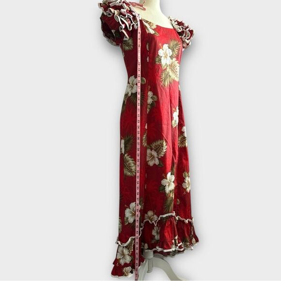 Pacific Legends Hawaiian Red and White Dress Size Small - Picture 12 of 15